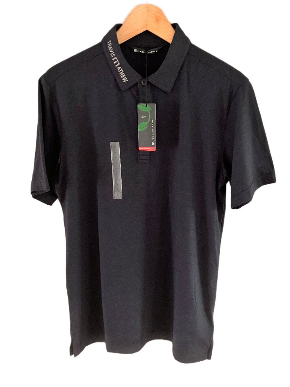 TravisMathew Men's The Heater Tour Golf Polo ECO NWT Black Size Small